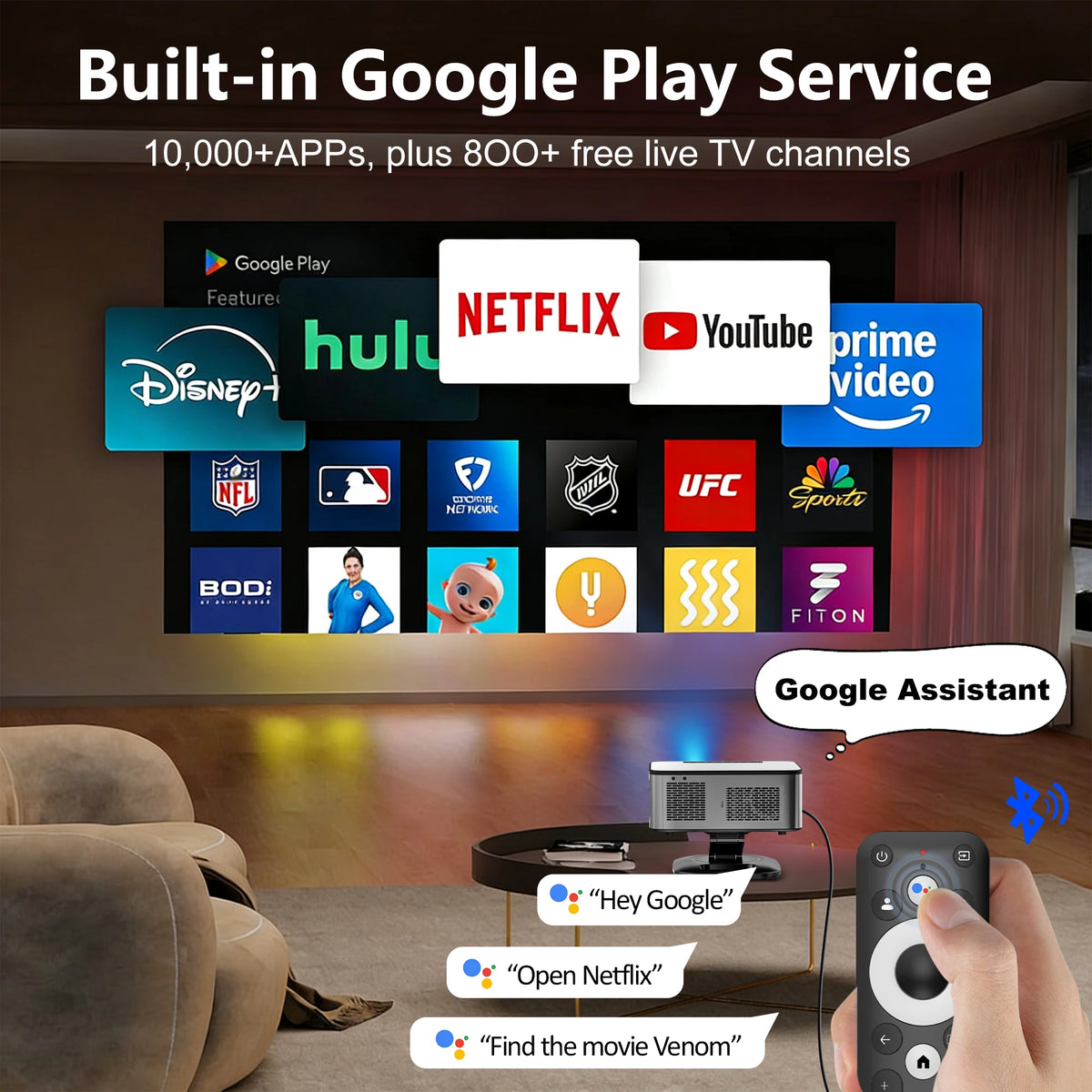 HORLAT T10 Ultra 4K Smart Projector With Android 14