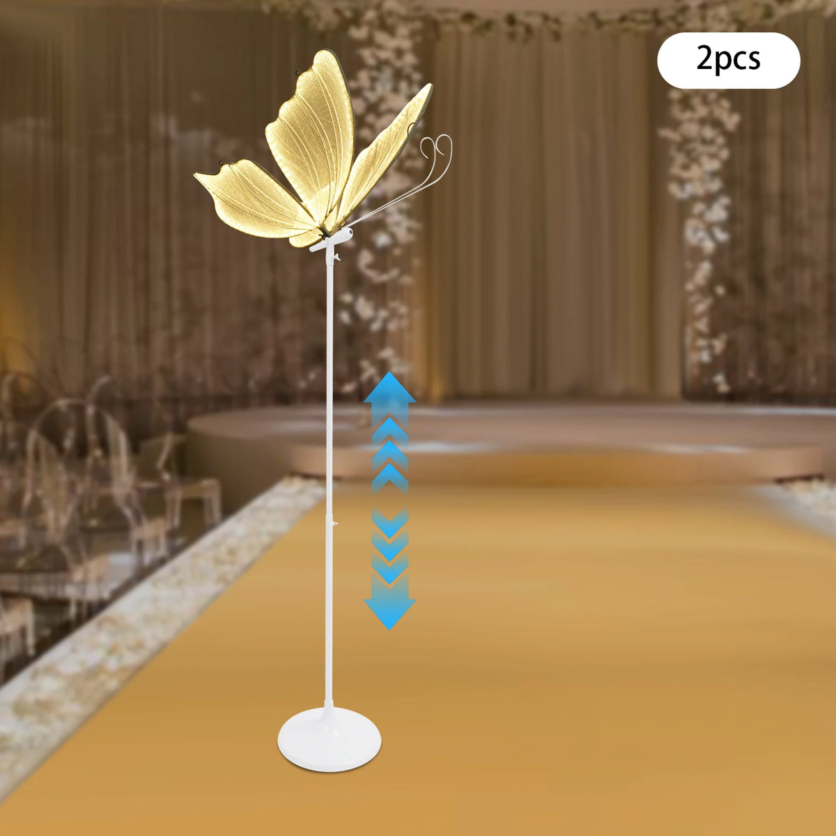 Elegant Butterfly Floor Lamp Offering Soft Ambient LED Lighting