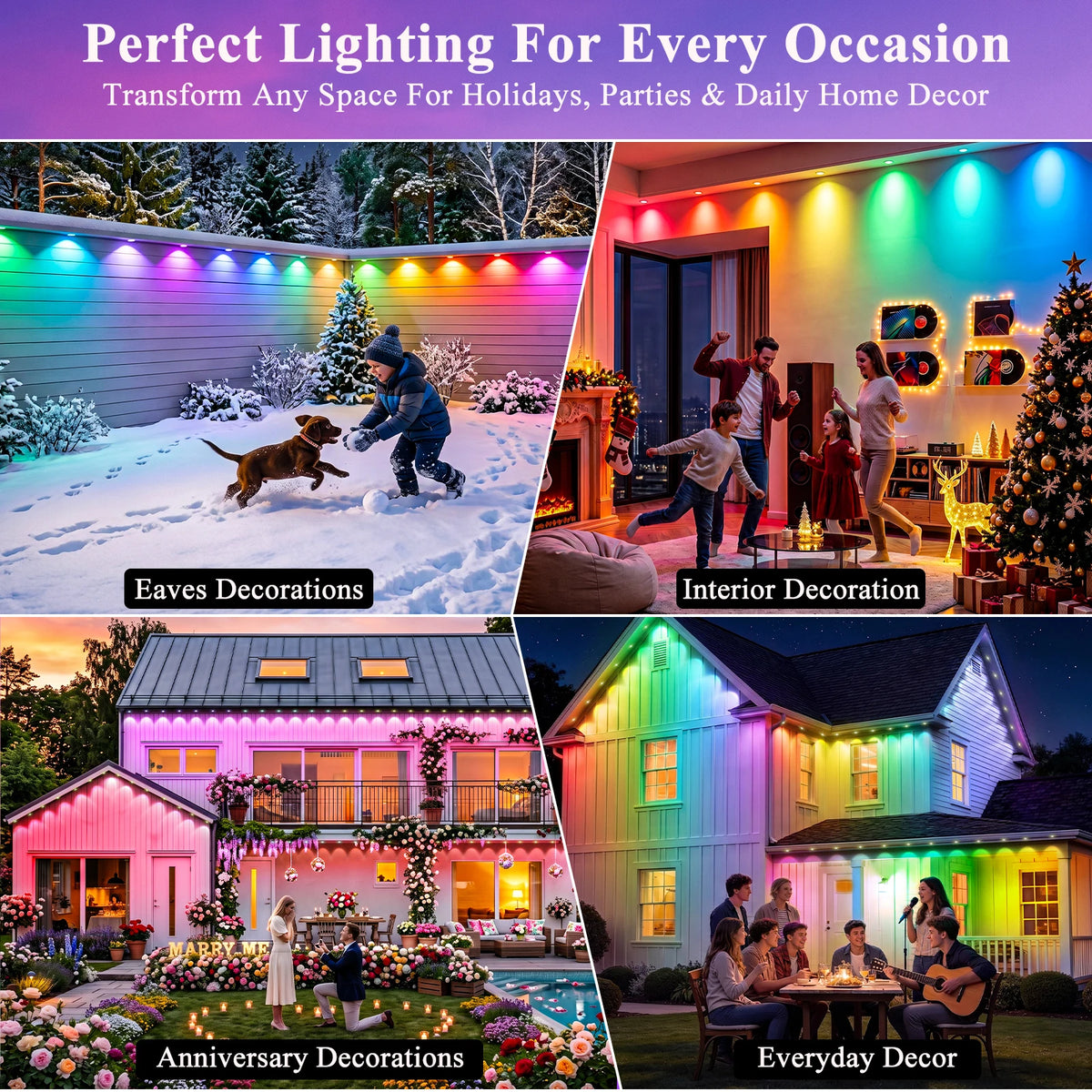 AILBTON Outdoor LED Lights With App Control And Music Sync