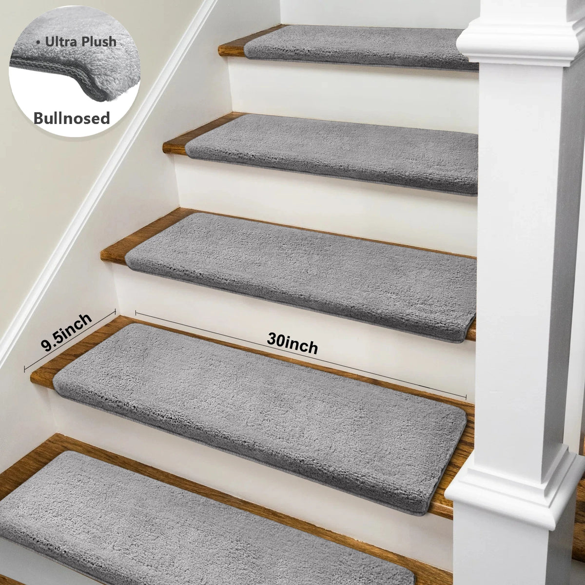 Premium Bullnose Stair Treads Non Slip Self Adhesive Carpet Mats