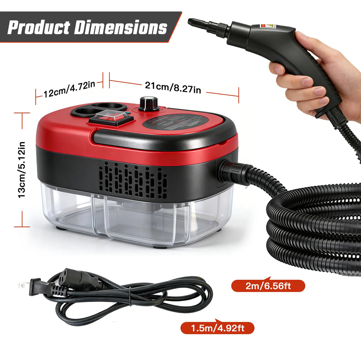 Professional Handheld Steam Cleaner With Adjustable Temperature Control