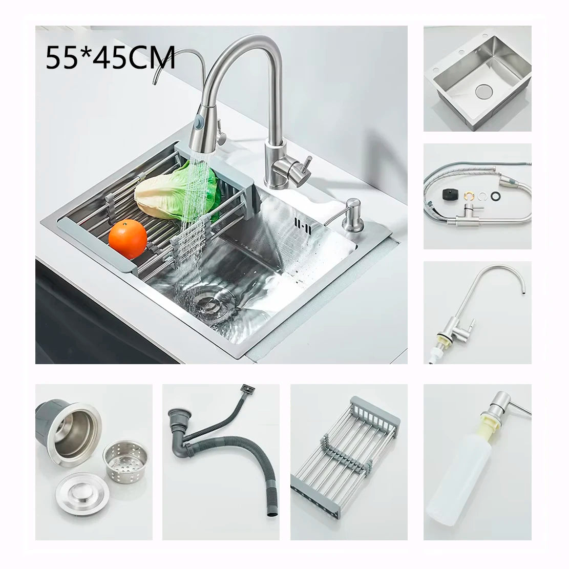 Suguword 304 Stainless Steel Kitchen Faucet With Dispenser