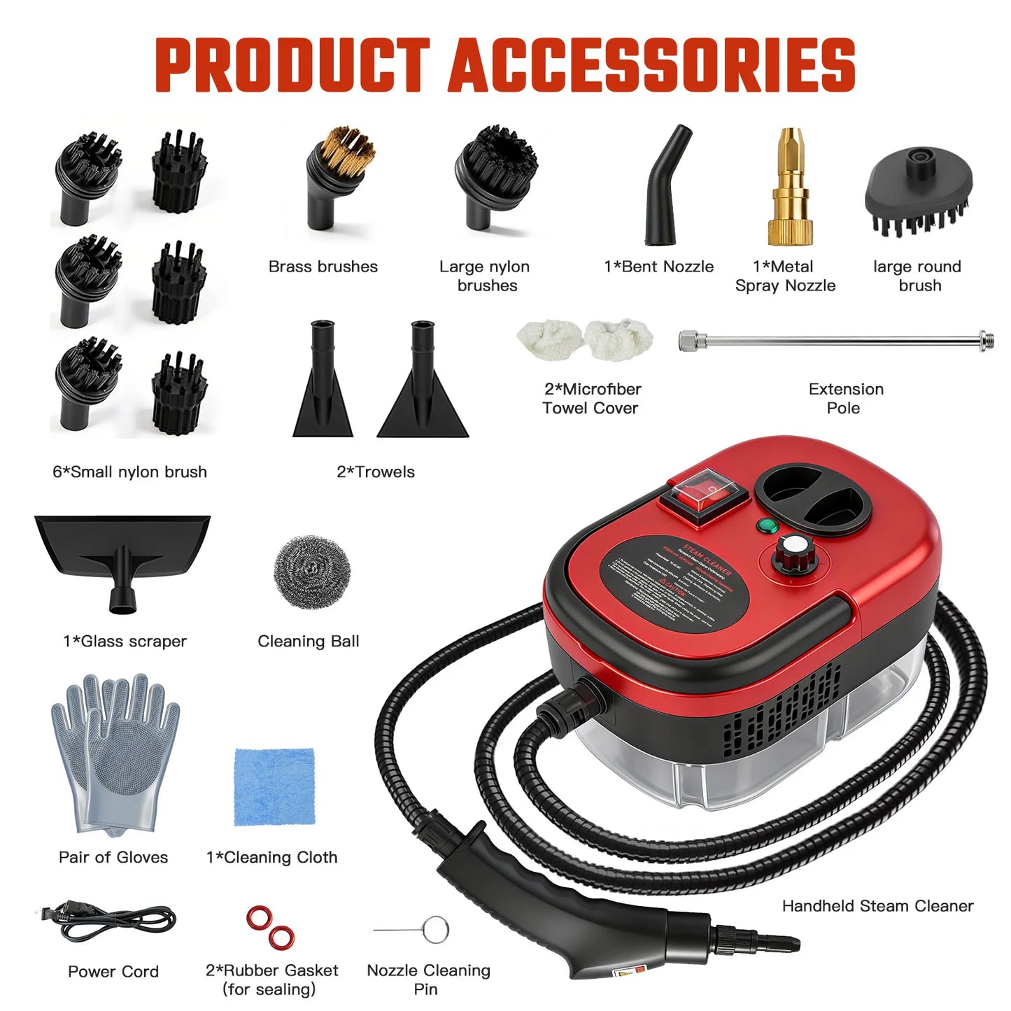 Professional Handheld Steam Cleaner With Adjustable Temperature Control