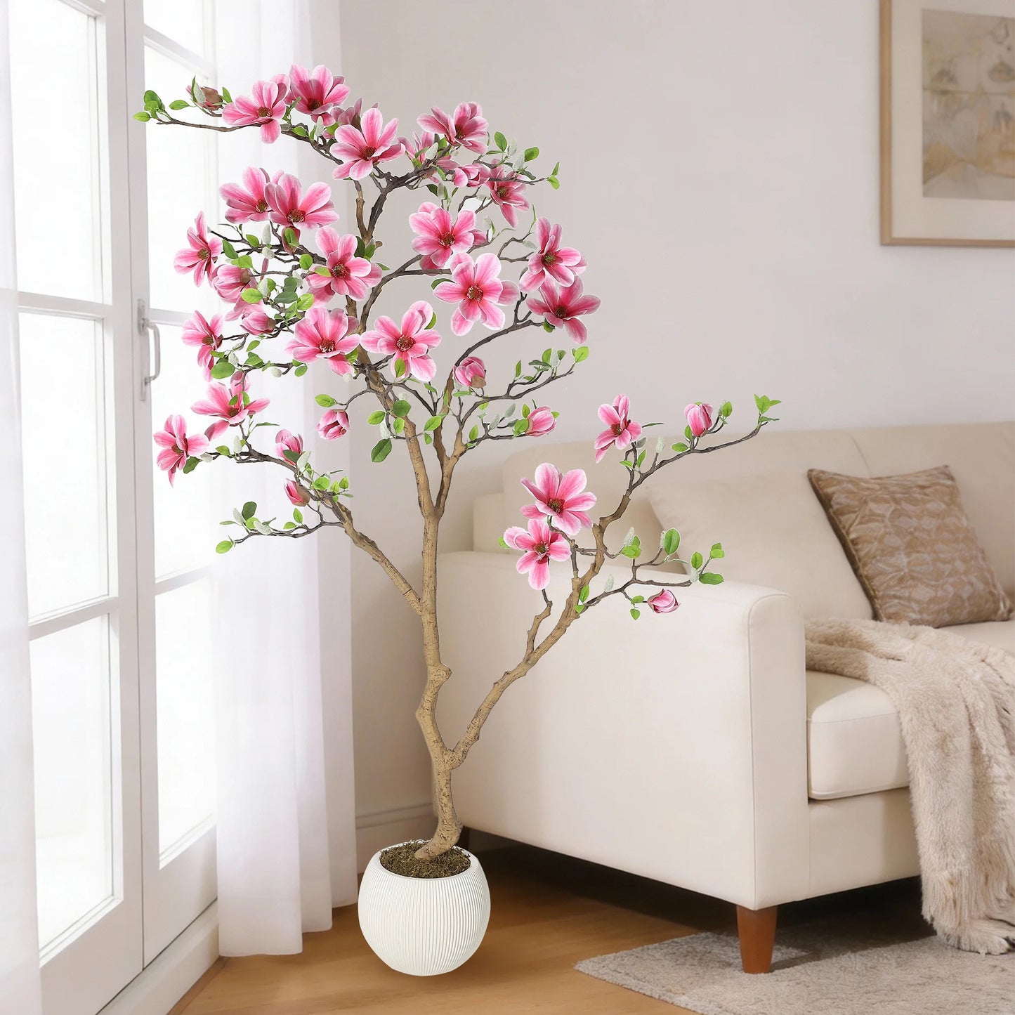 HiMISS Artificial Magnolia Tree For Indoor Home Decoration