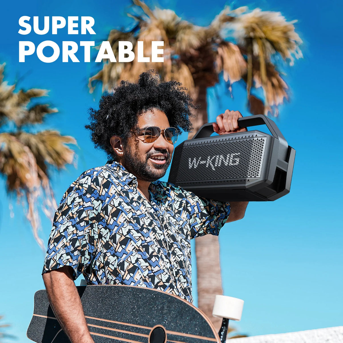 W-KING Portable Bluetooth Speaker With Deep Bass And Waterproof Design