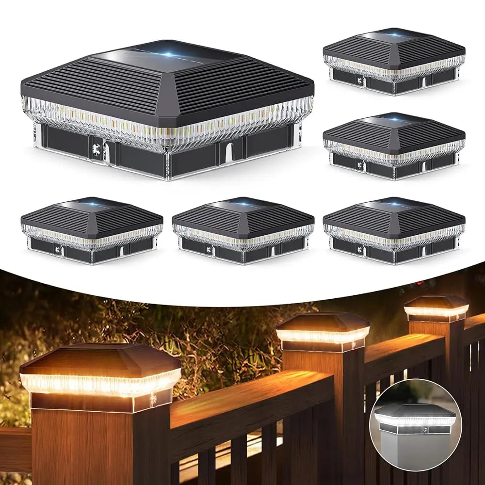 KPSTEK Solar Post Cap Lights Outdoor Waterproof LED Fence Light