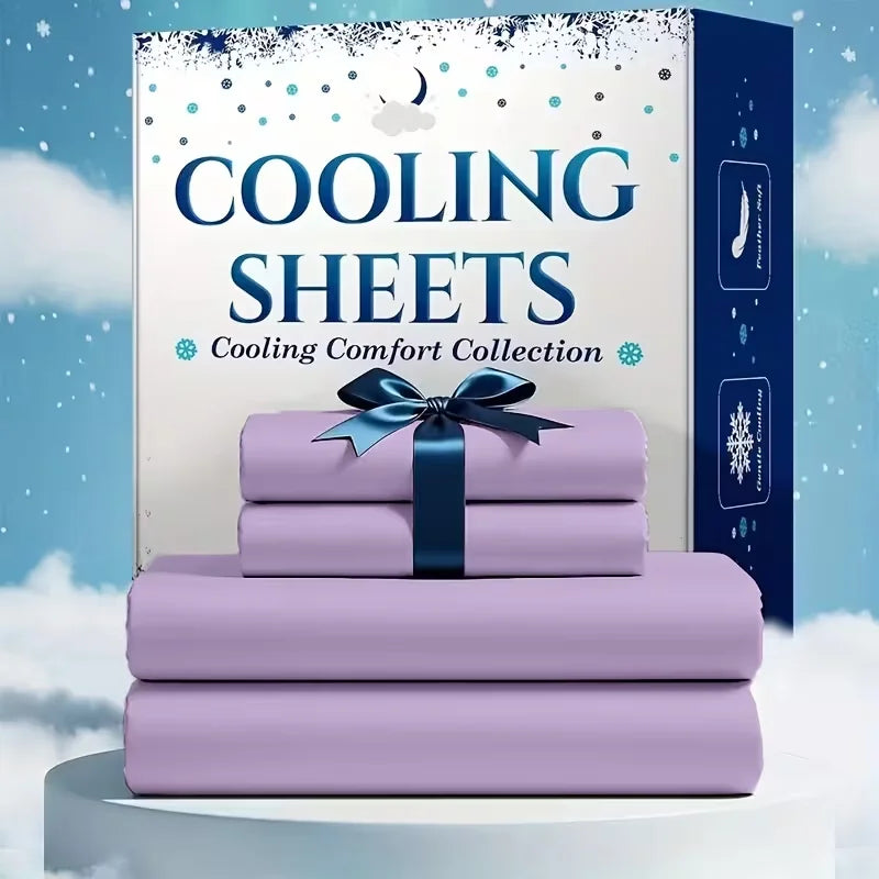 Bamboo Viscose Cooling Bed Sheet Set Breathable And Comfortable