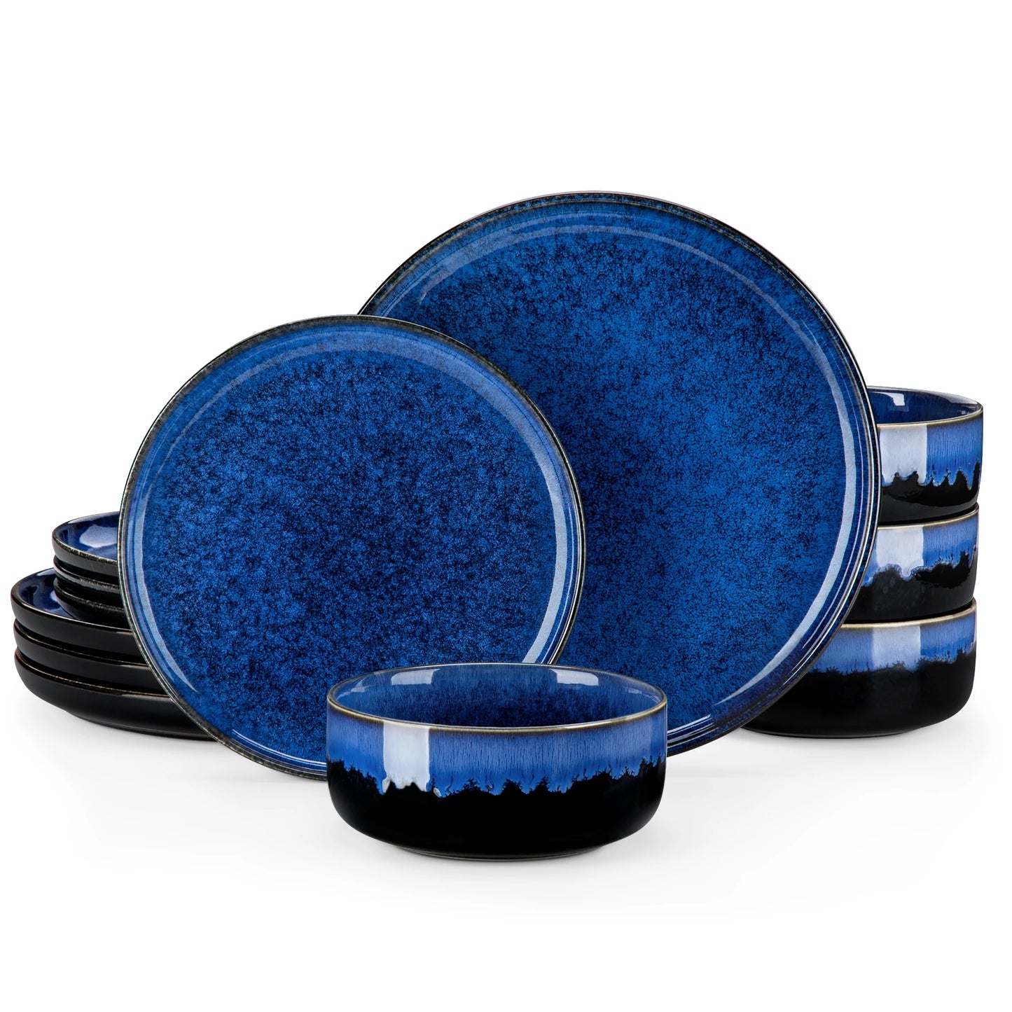 Malacasa Premium Reactive Glaze Ceramic Dinnerware Set