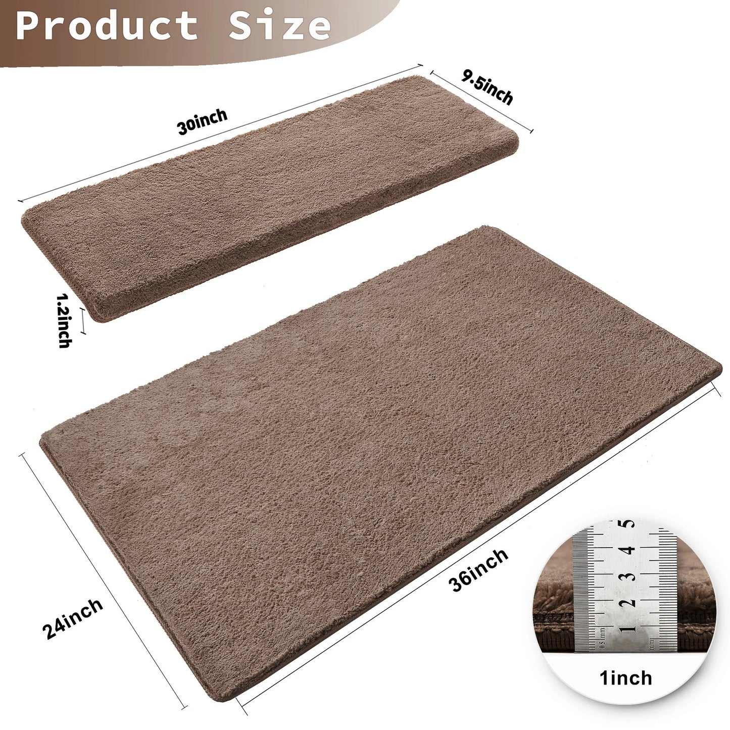 Premium Bullnose Stair Treads Non Slip Self Adhesive Carpet Mats