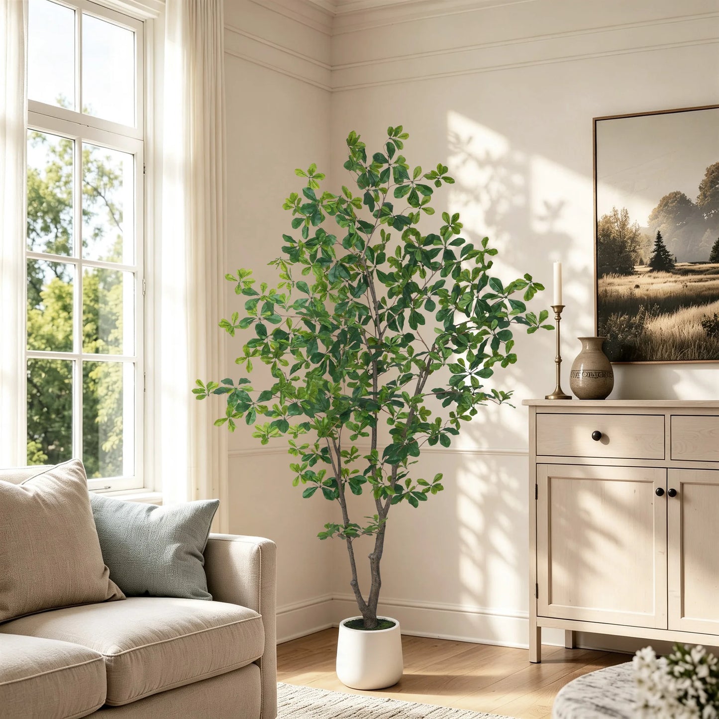 Olitree Faux Olive Eucalyptus Indoor Floor Tree In Pot