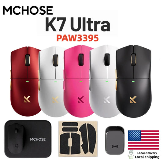 MCHOSE K7 Ultra Wireless Gaming Mouse PAW3950 8K Polling Rate