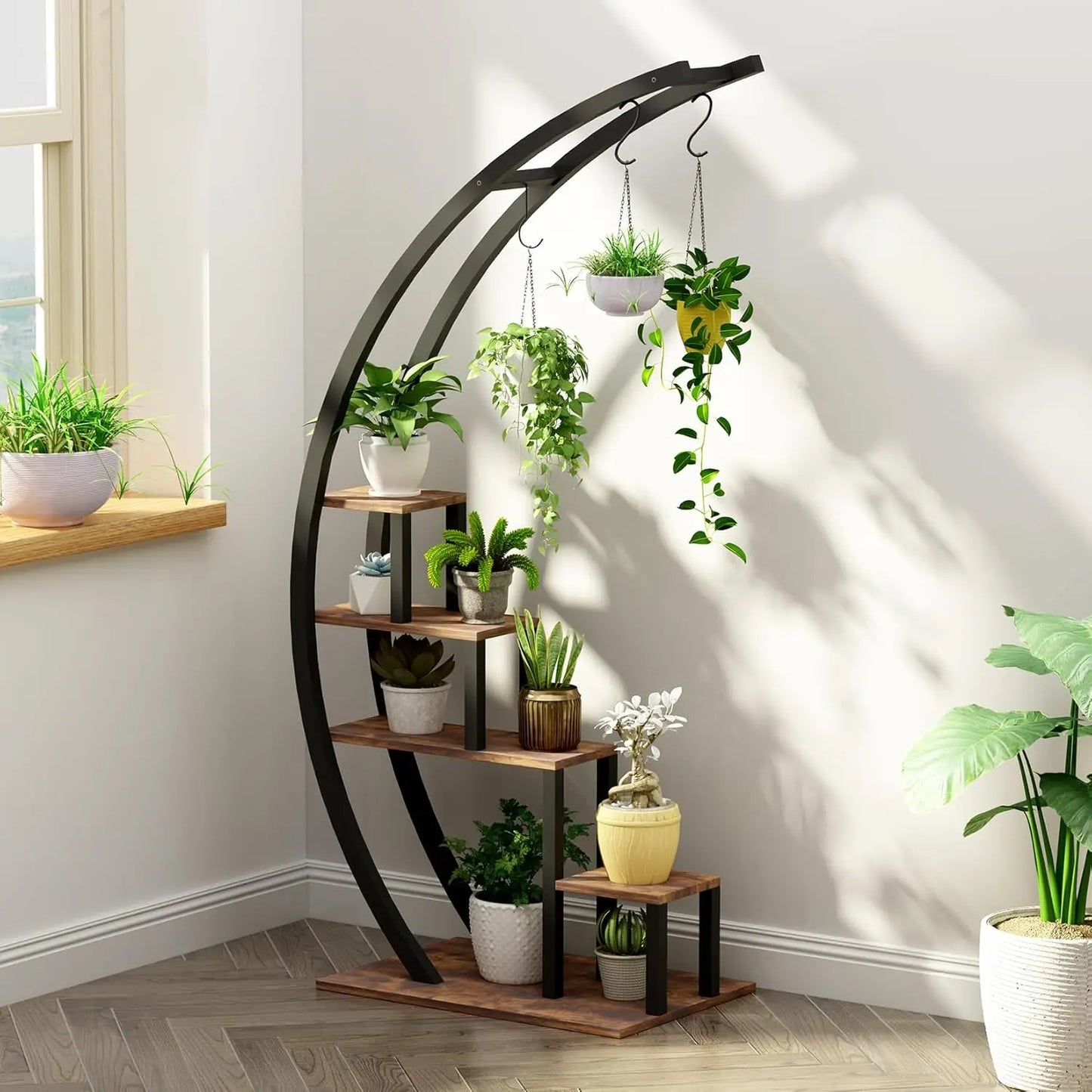 Twister CK 5 Tier Metal Plant Stand Indoor Shelf Rack
