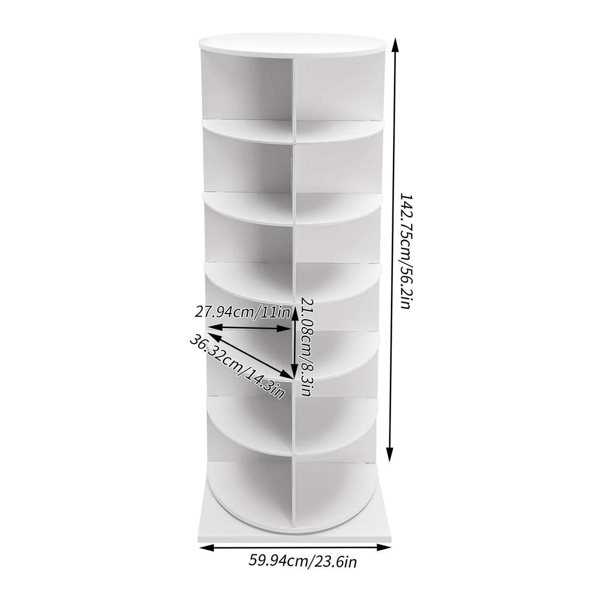 Rotating Multi Tier PVC Shoe Rack Space Saving Organizer