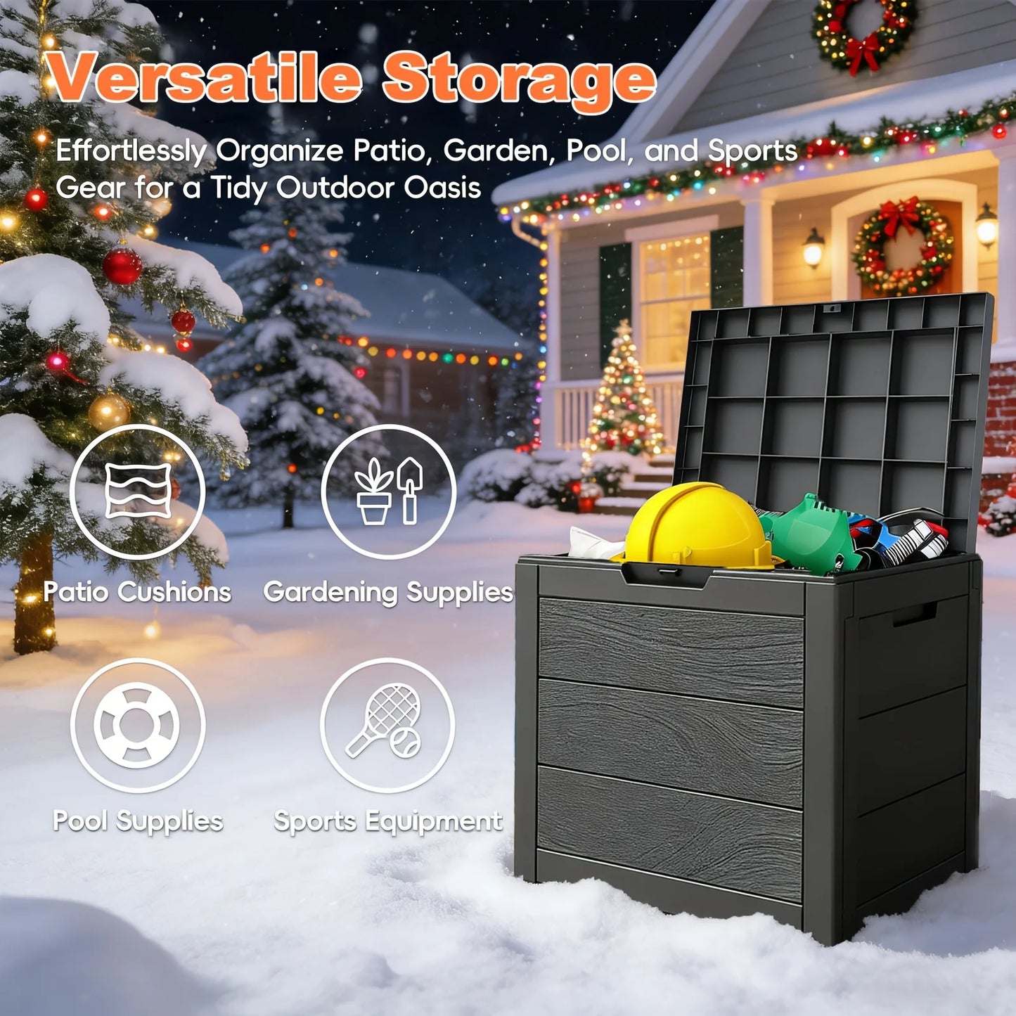 Heavy Duty Outdoor Resin Storage Box With Lockable Lid