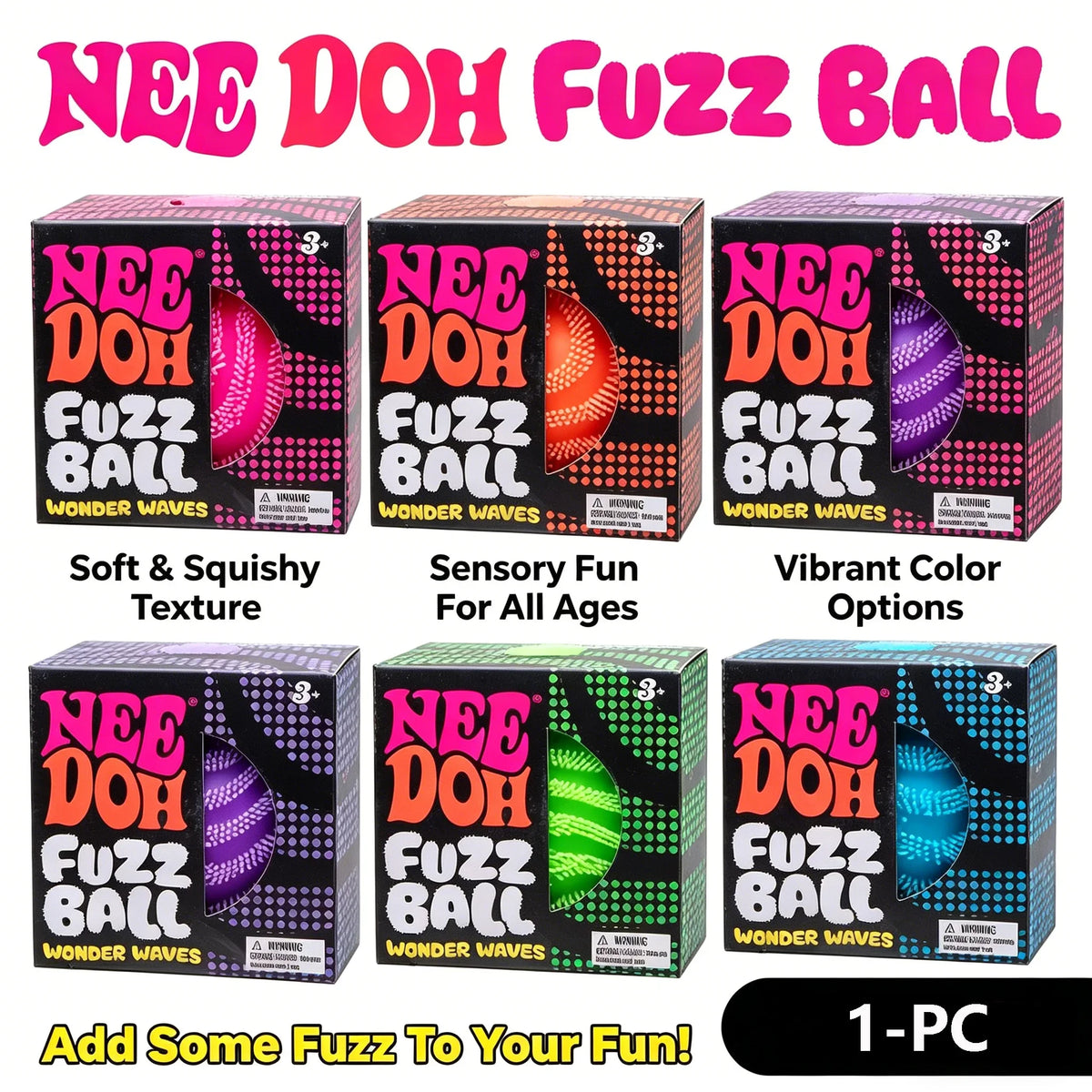 Premium Soft Fuzzy Stress Relief Ball Desktop Ornament Toy