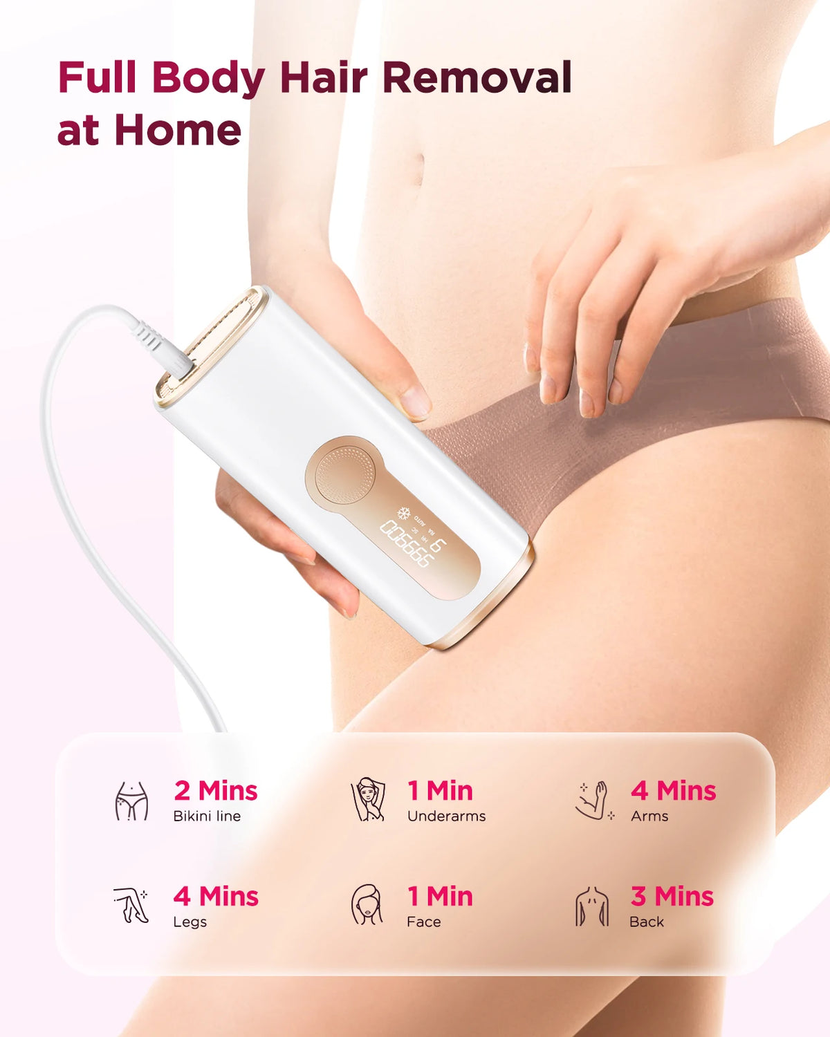Totmizby IPL Laser Hair Remover Painless Full Body Epilator