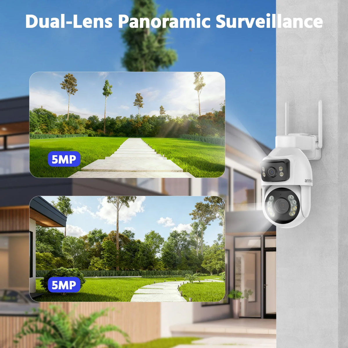 Annke Dual Lens PTZ Security Camera With AI Tracking Zoom