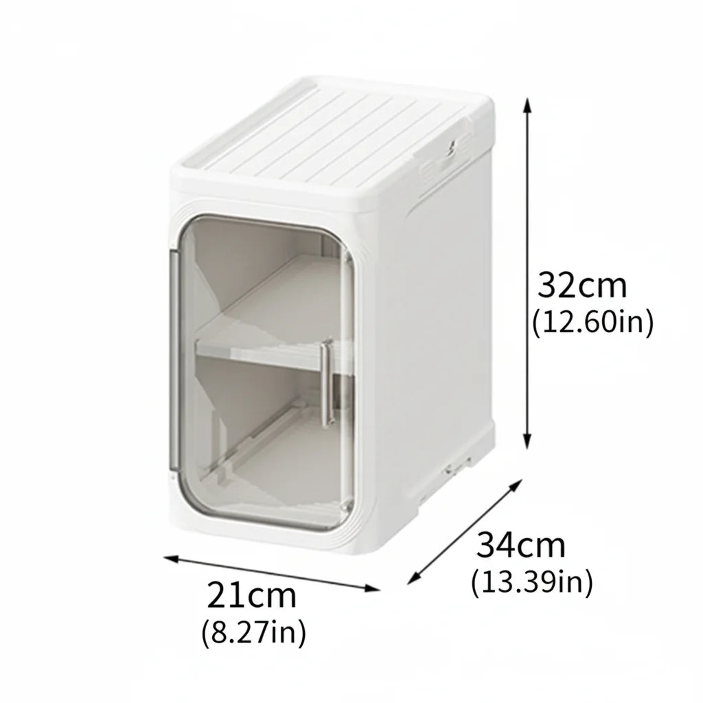 Slim Four Tier Rolling Storage Cabinet With Adjustable Shelves