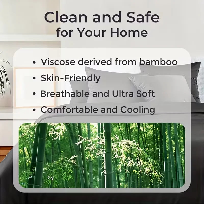Bamboo Viscose Cooling Bed Sheet Set Breathable And Comfortable