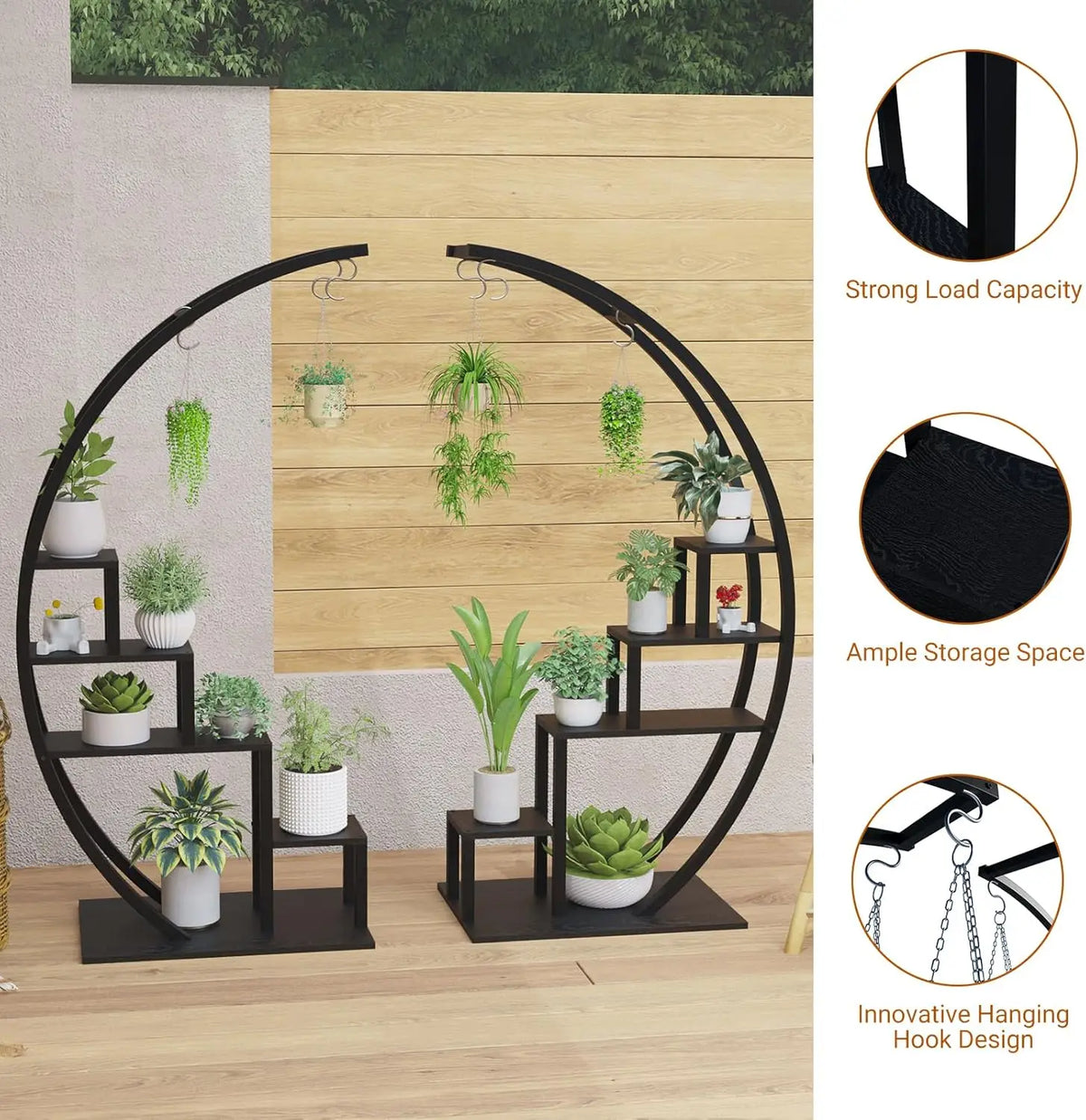 Twister CK 5 Tier Metal Plant Stand Indoor Shelf Rack