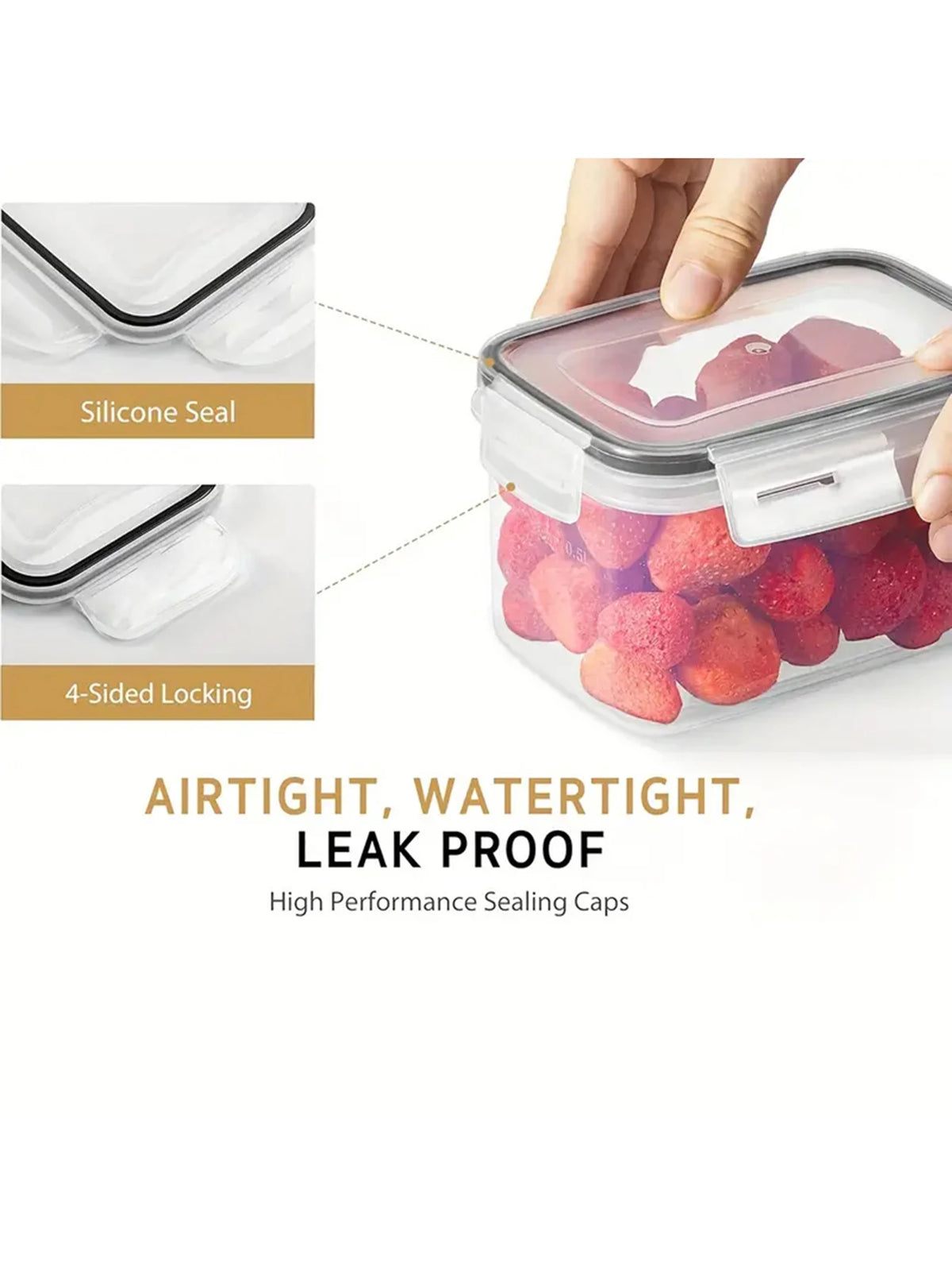 24 Pcs Airtight Food Storage Containers With Lids And Labels