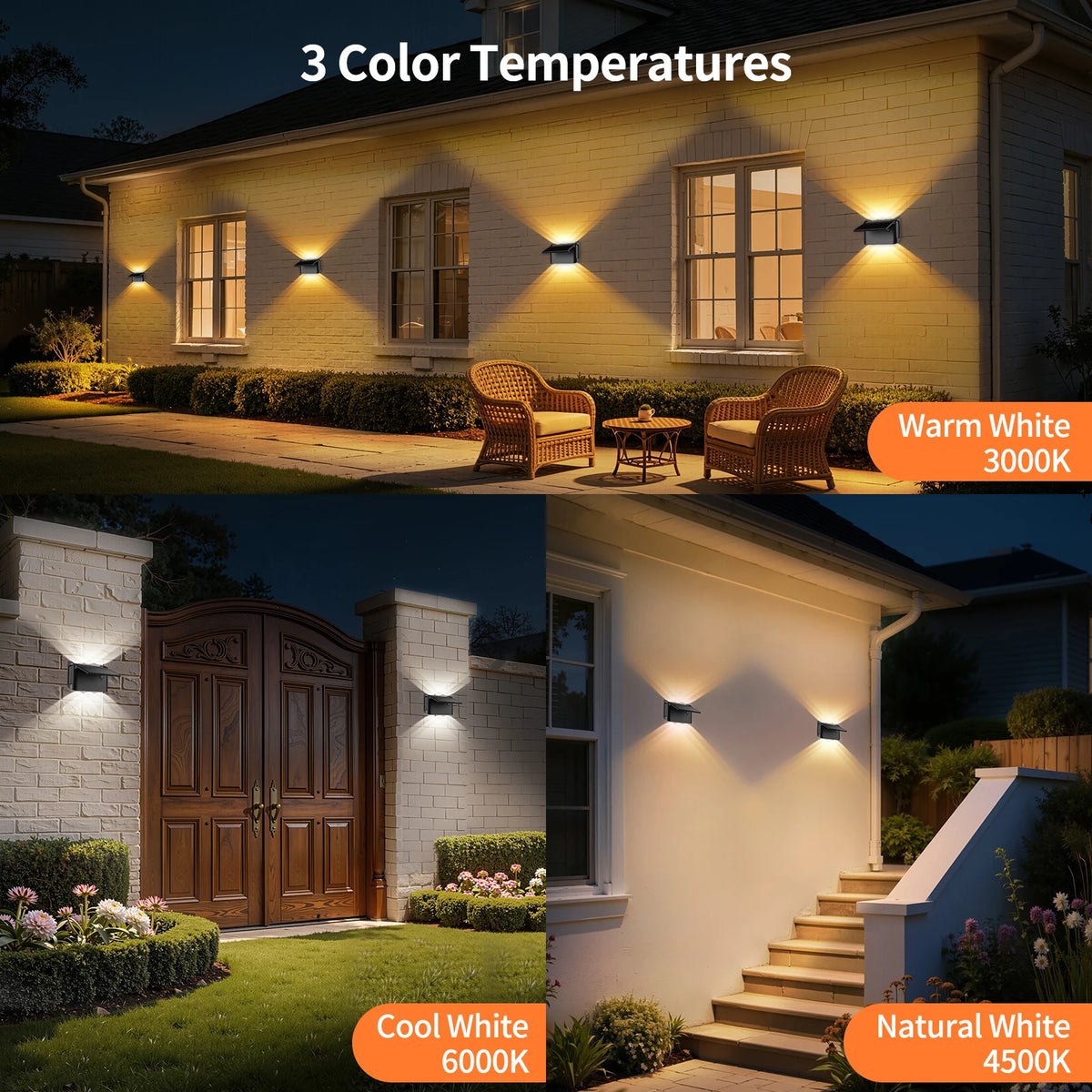 Intelamp Dimmable Solar Wall Lights With Remote Control For Outdoor
