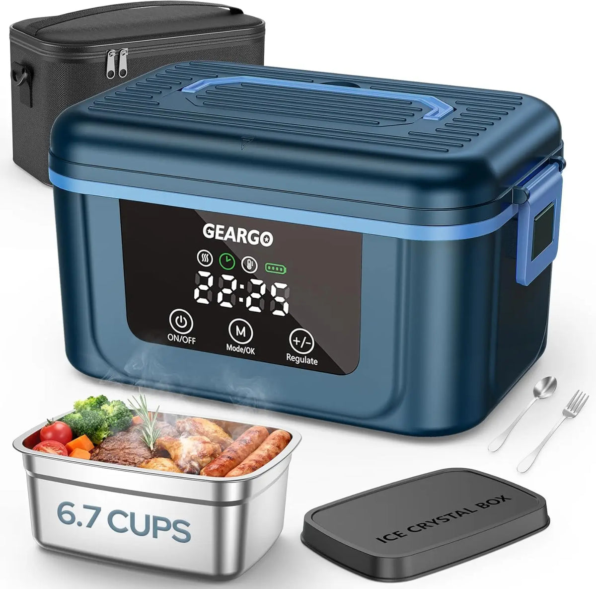 Cordless Rechargeable Electric Heated Lunch Box With Cooling System