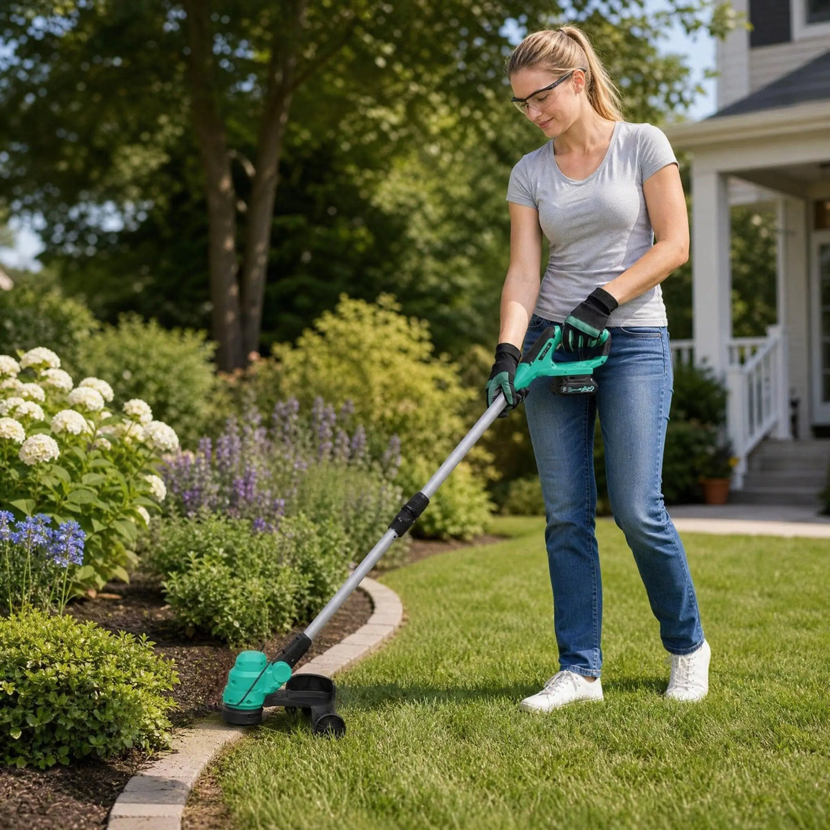 HiMISS Cordless Weed Eater String Trimmer Edger With Batteries