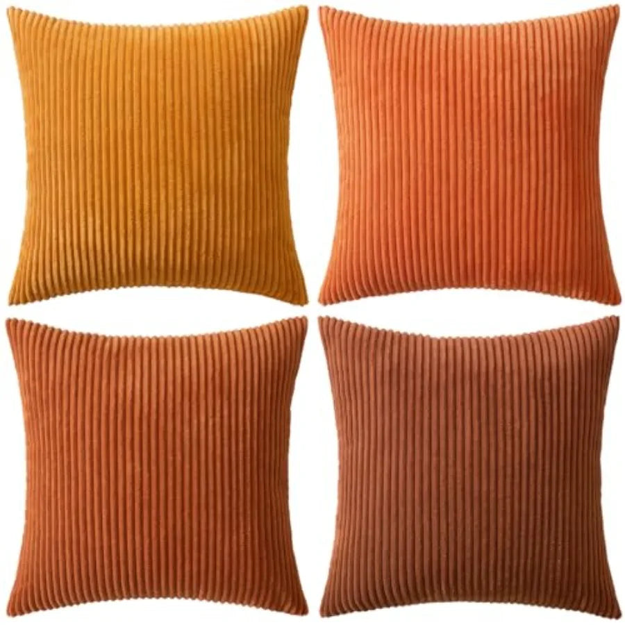 Modern Farmhouse Corduroy Throw Pillow Covers For Home Decor