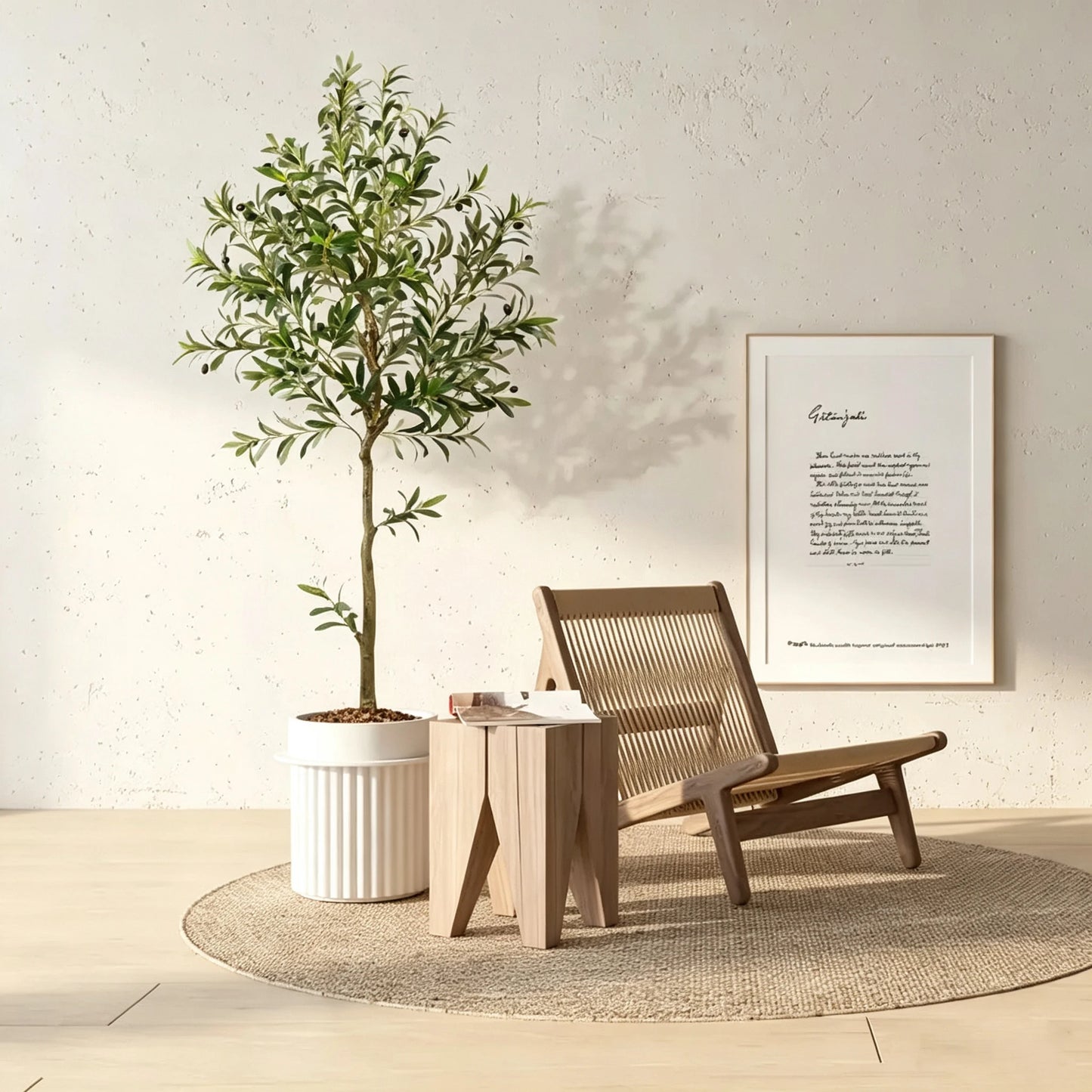Olitree Artificial Olive Tree With Realistic Fruits And Wooden Trunk