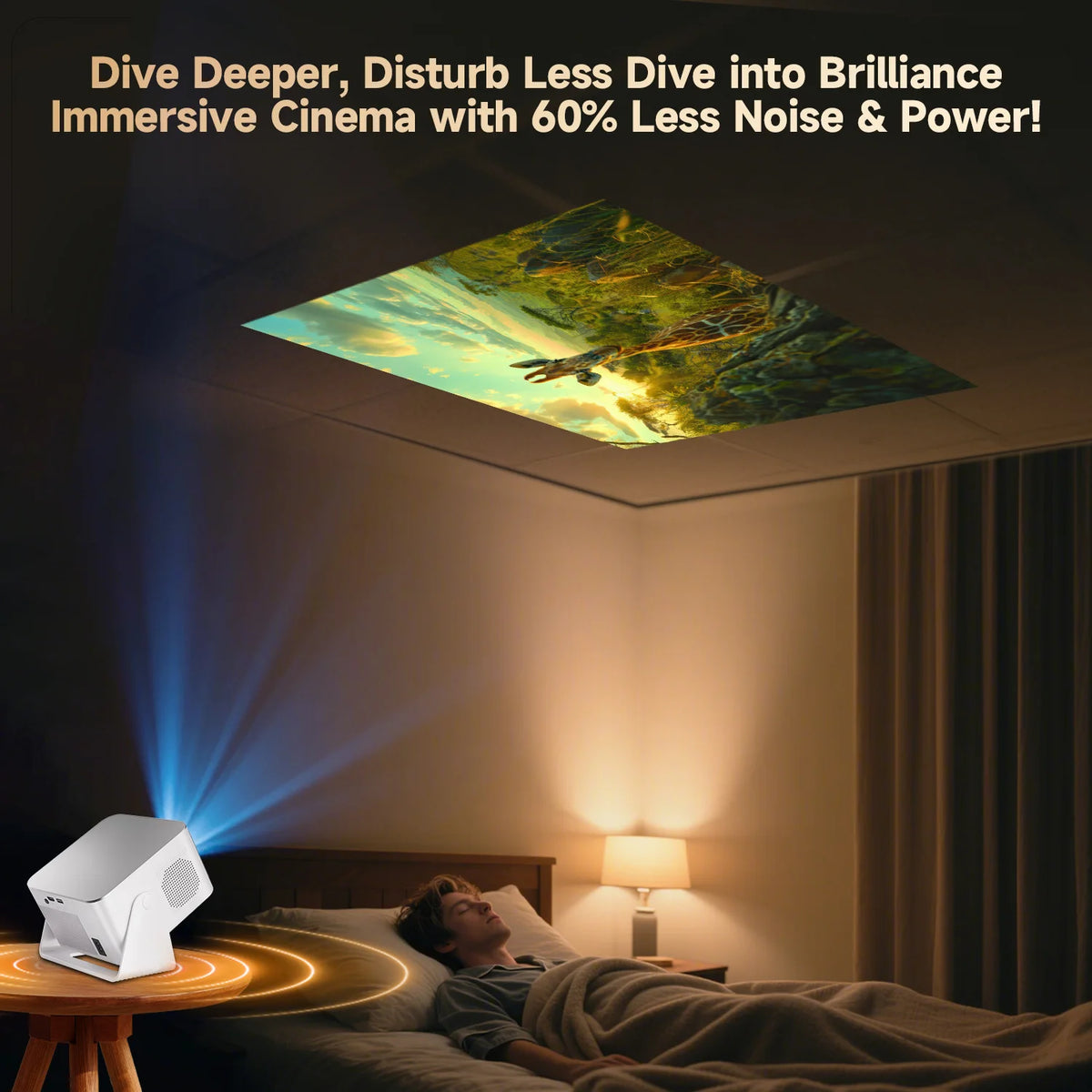 Magcubic Portable Android Projector With Auto Focus And 1080p Resolution