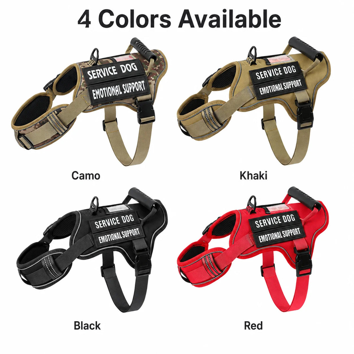 Adjustable Reflective Dog Harness Vest With Handle For Training