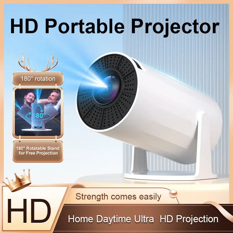 Portable Smart LED Projector Featuring 4K Decoding Android System