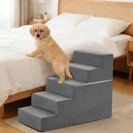 Jhk Curved Foam Pet Dog Stairs Ramp For Indoor Climbing