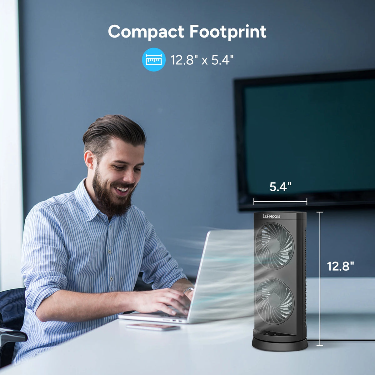 Dr Prepare Oscillating Tower Fan For Quiet Home And Office Cooling