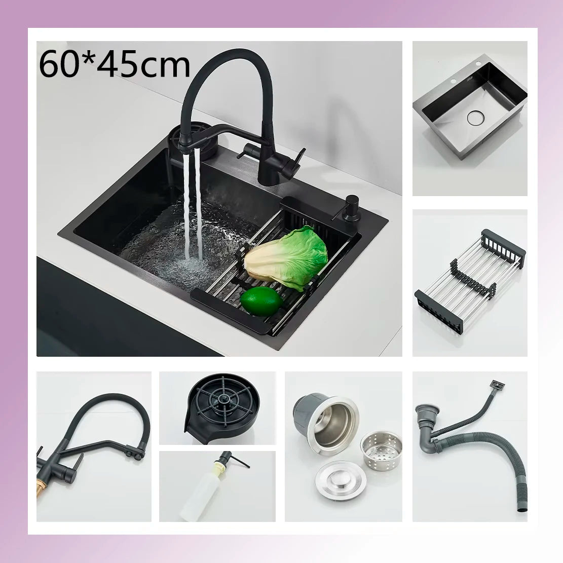 Suguword 304 Stainless Steel Kitchen Faucet With Dispenser
