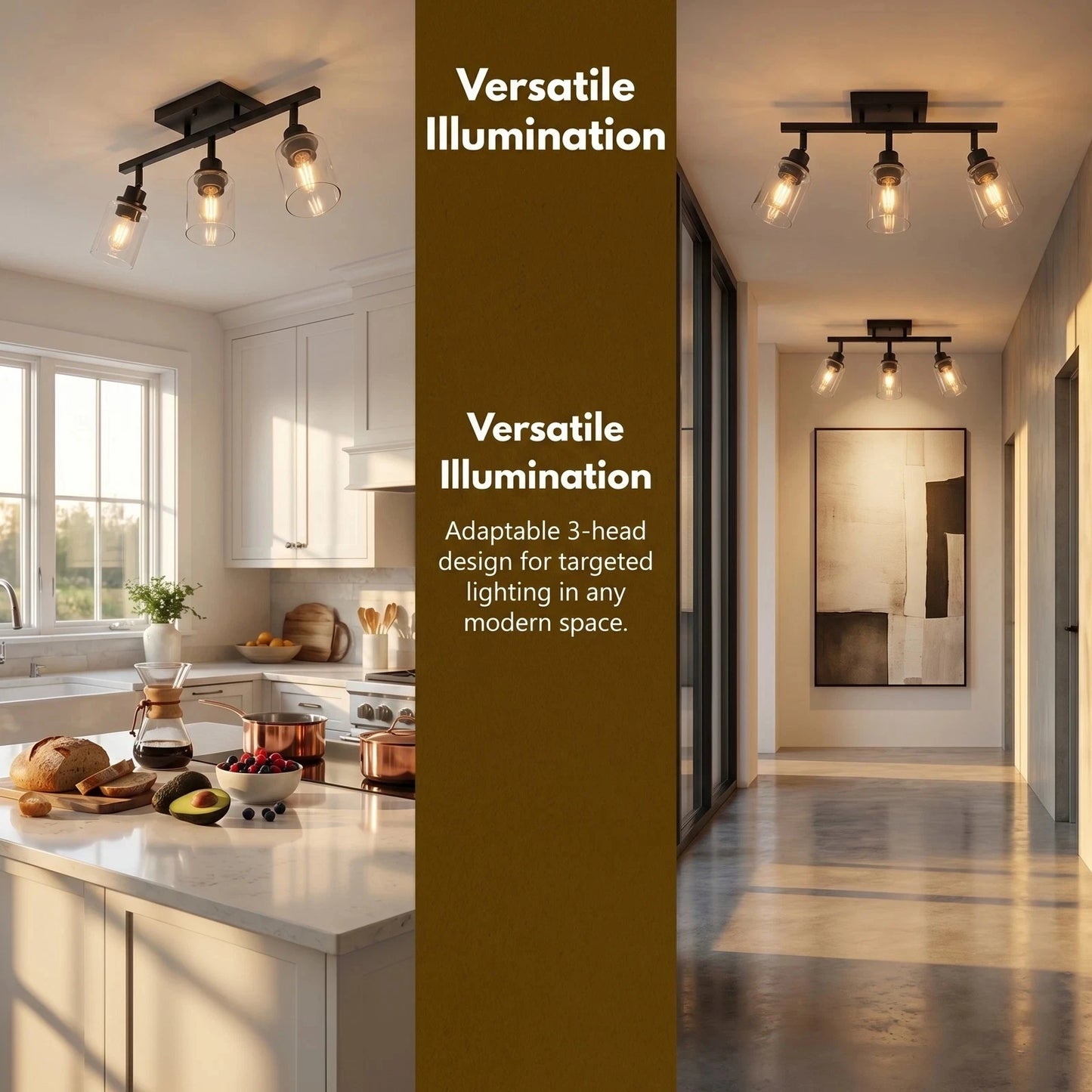 ARLGSITE Adjustable Wall Mount Light With Glass Shade E26 Base