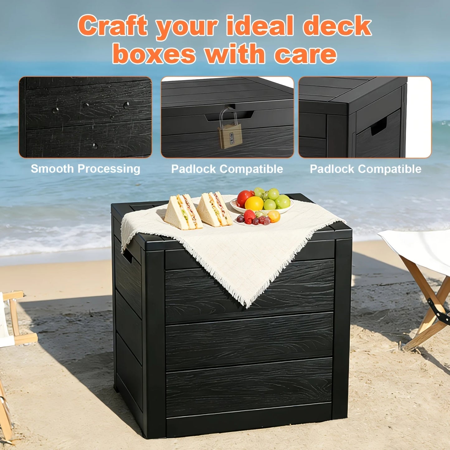 Heavy Duty Outdoor Resin Storage Box With Lockable Lid