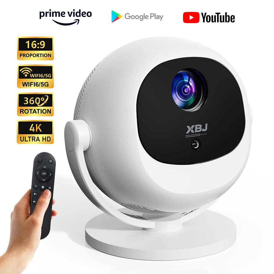 Portable Smart Projector Featuring 4K Support Auto Focus And Bluetooth