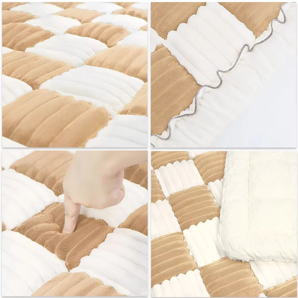 Waterproof Coral Fleece Dog Mat And Anti Slip Cushion Cover