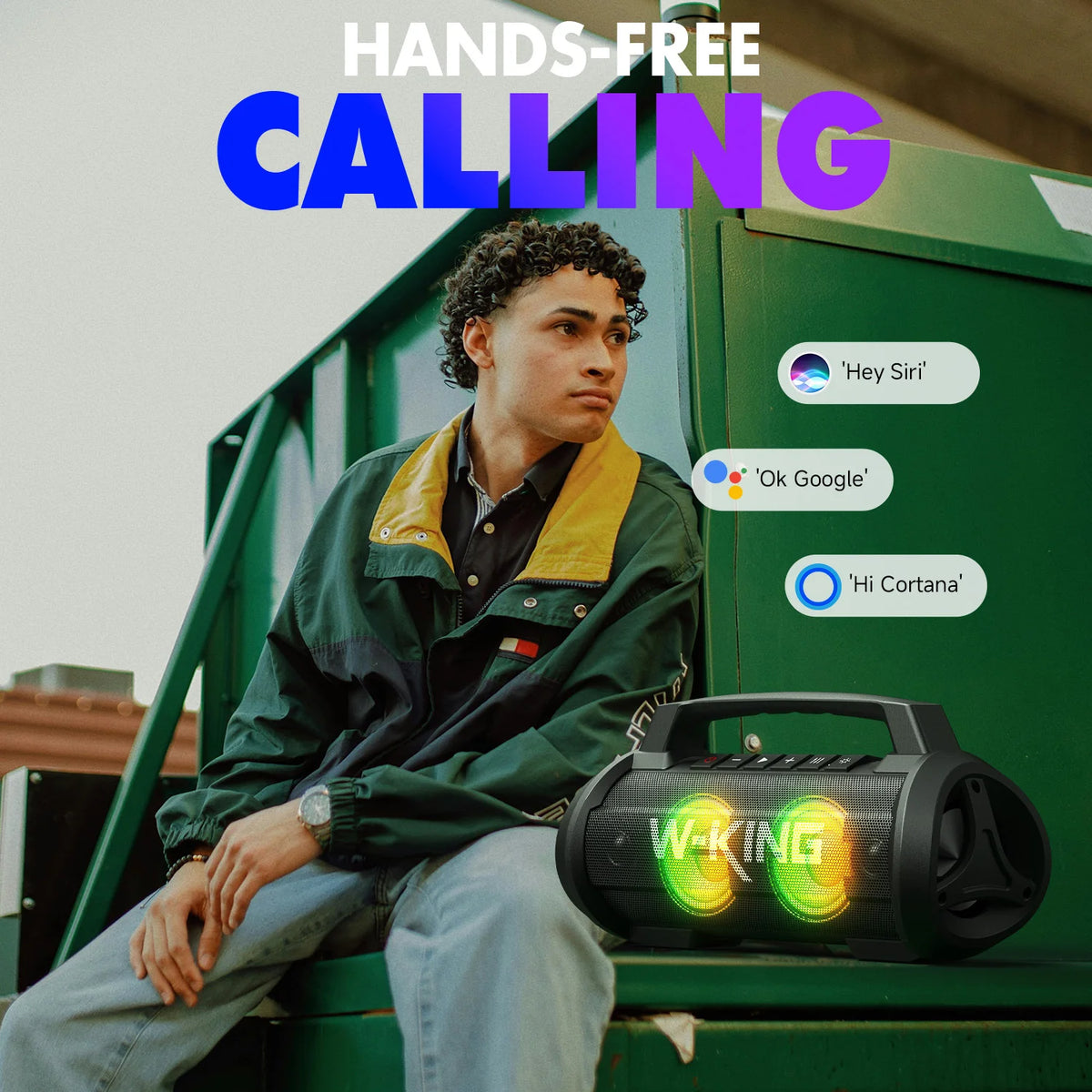 W-King Waterproof Bluetooth Speaker With Powerful Deep Bass Audio