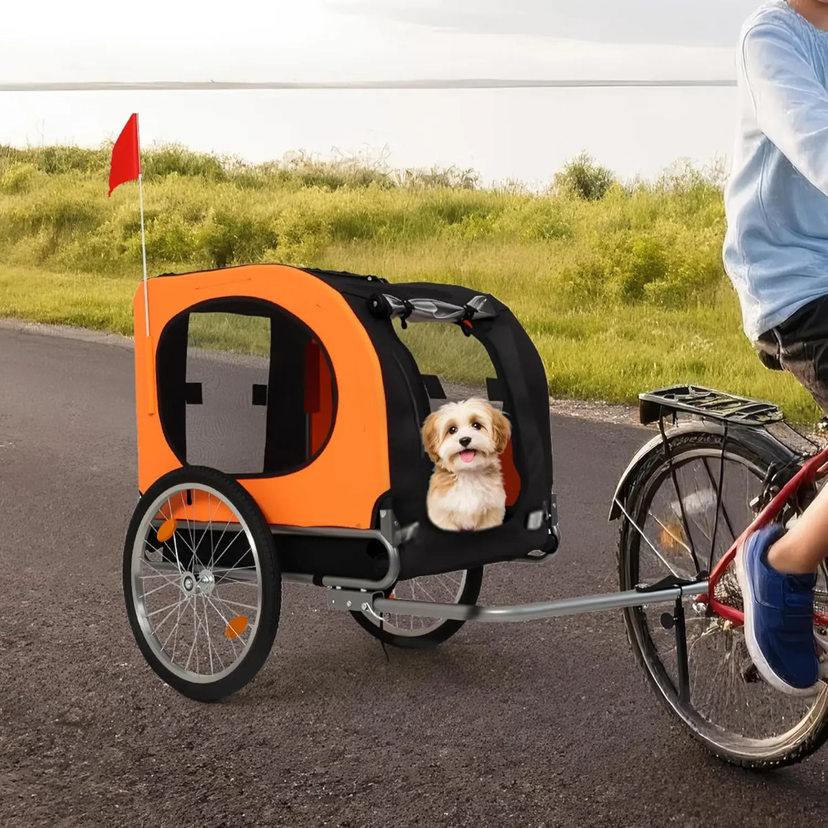 Twister.Ck Foldable Dog Bike Trailer With Quick Release Wheels