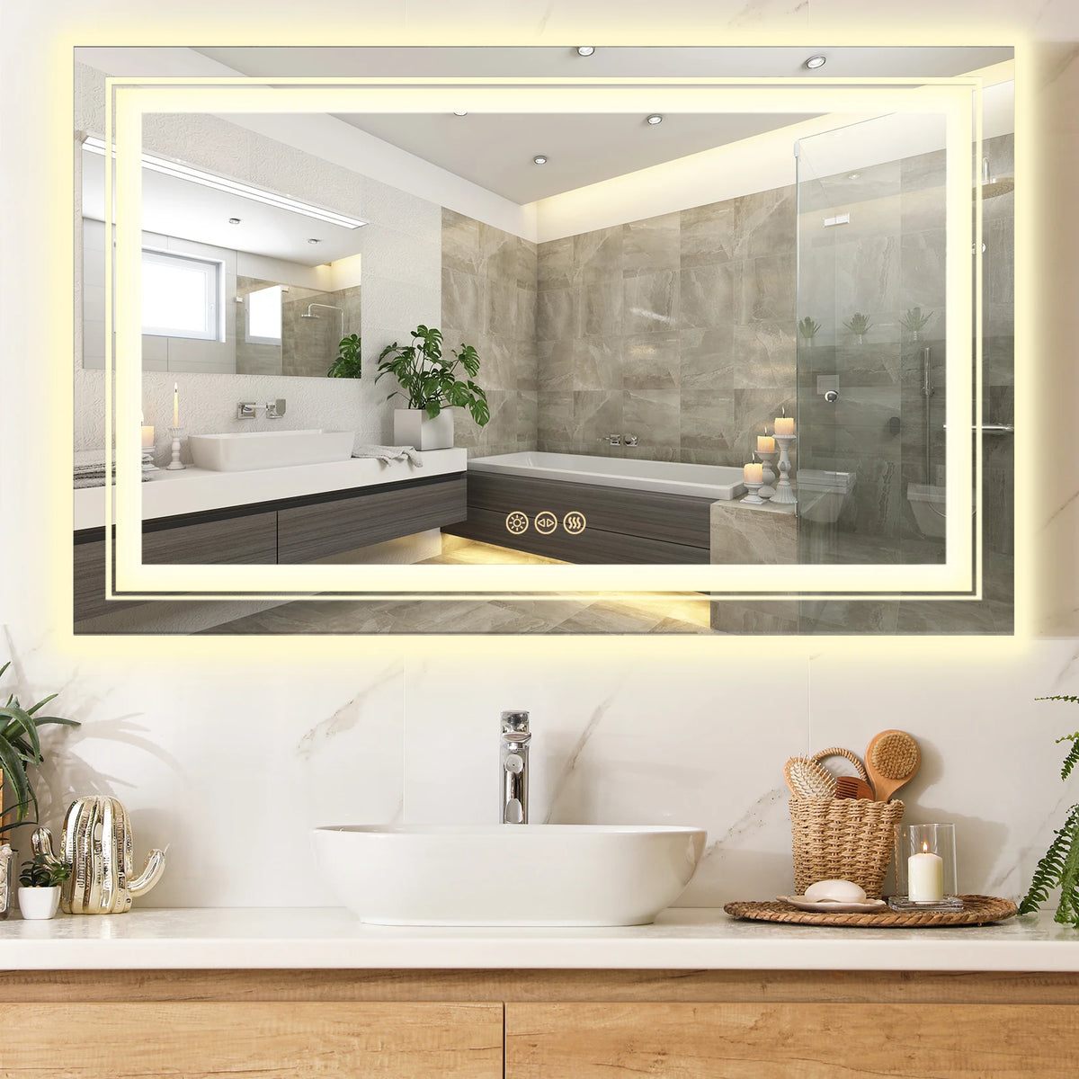 Wisfor LED Bathroom Mirror with Front and Back Lighting