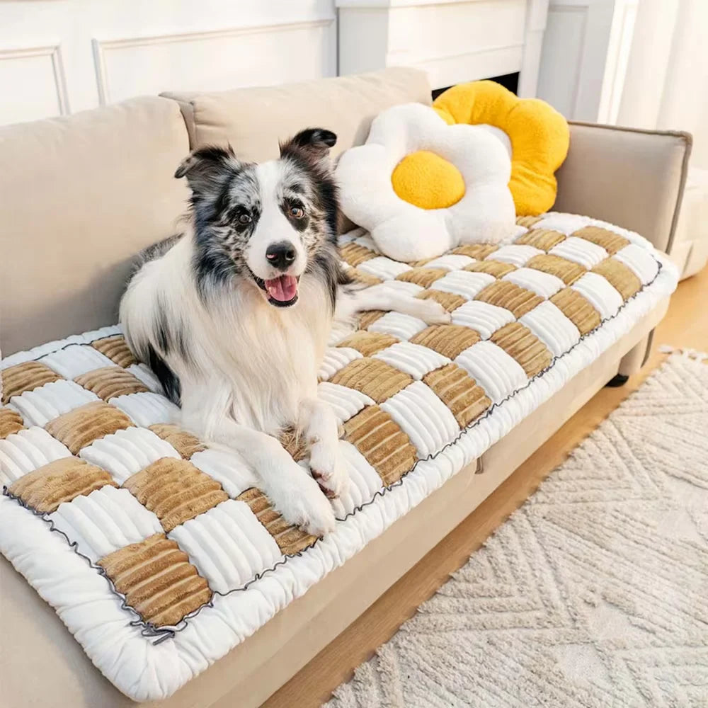 Waterproof Coral Fleece Dog Mat And Anti Slip Cushion Cover