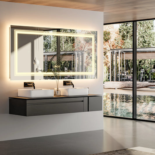 Wisfor LED Bathroom Mirror with Front and Back Lighting