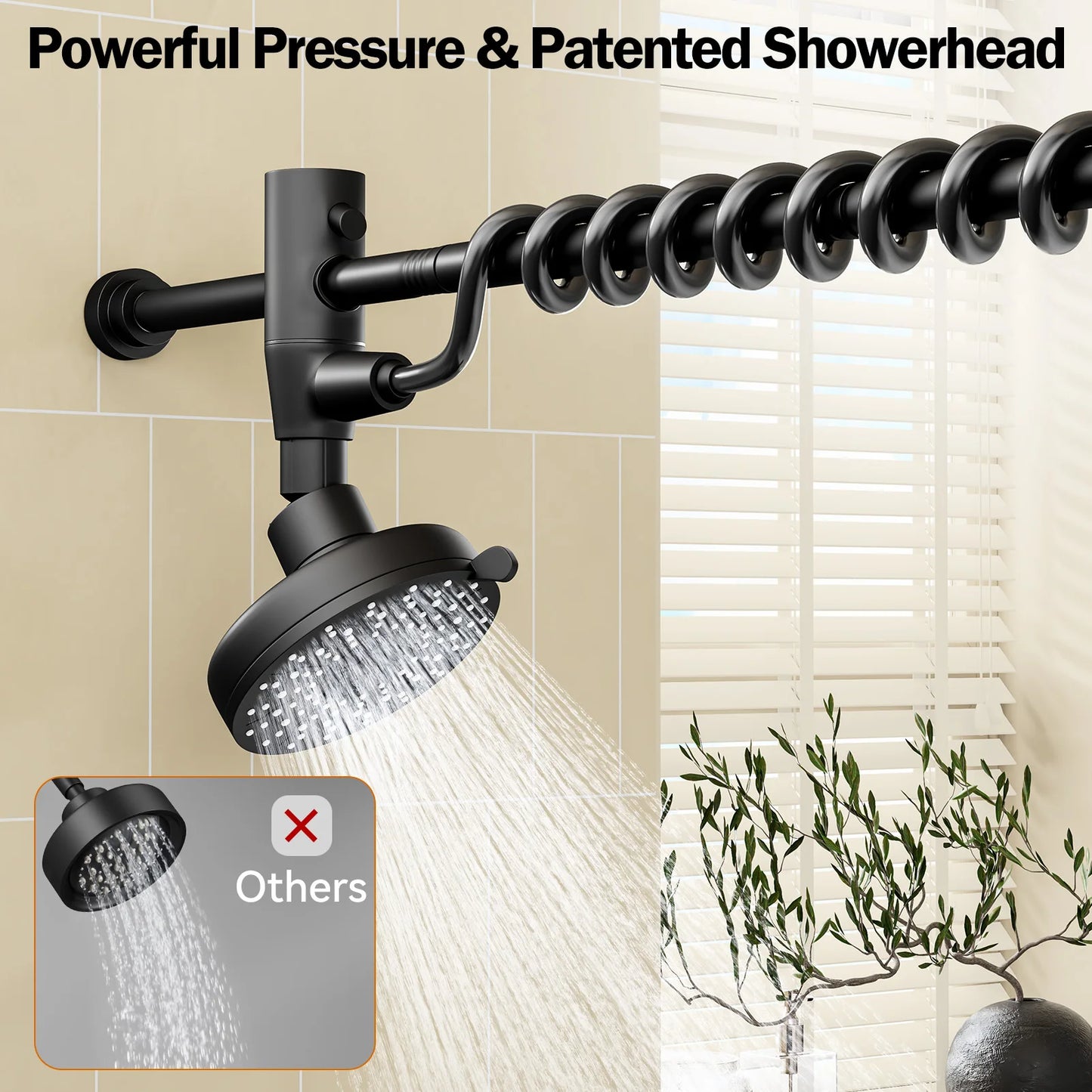 Stainless Steel Dual Shower Head For Two With Adjustable Slider