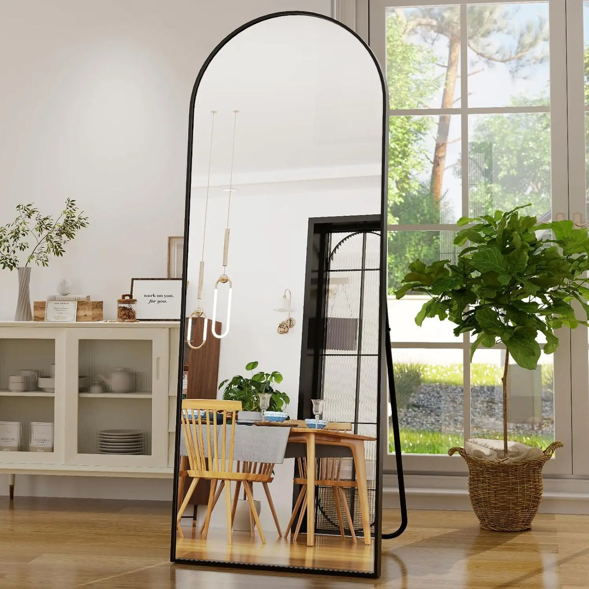 Beautypeak Arched Full Length Mirror With Aluminum Frame