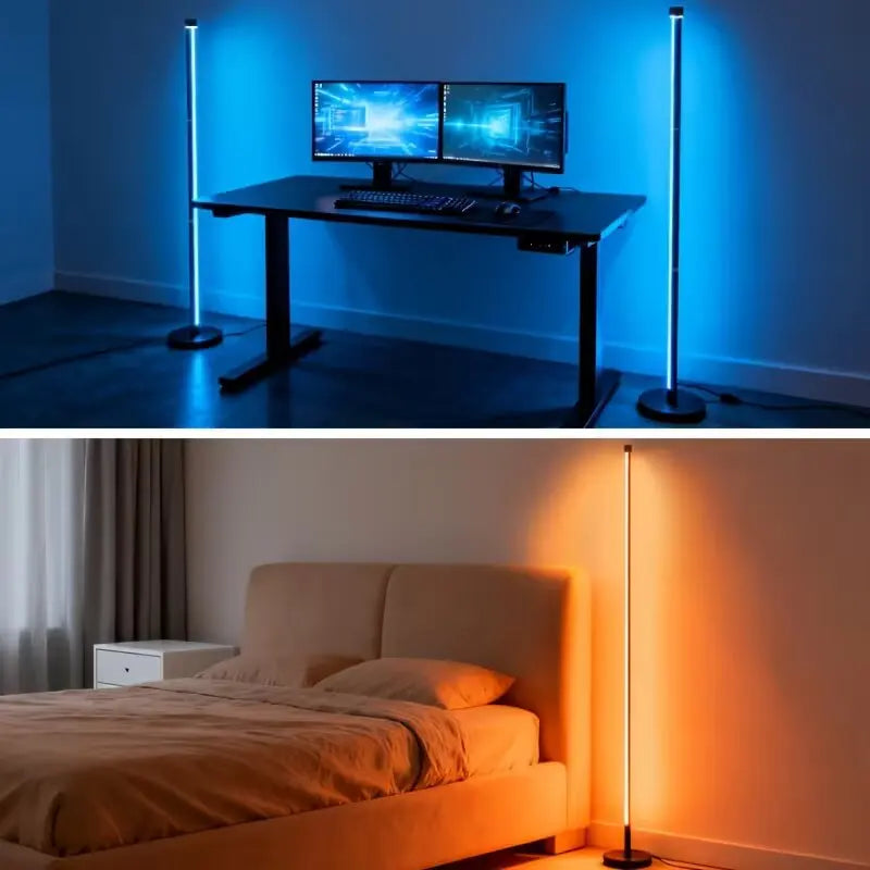 Elegorry Rgbic Led Corner Floor Lamp With App Remote Control