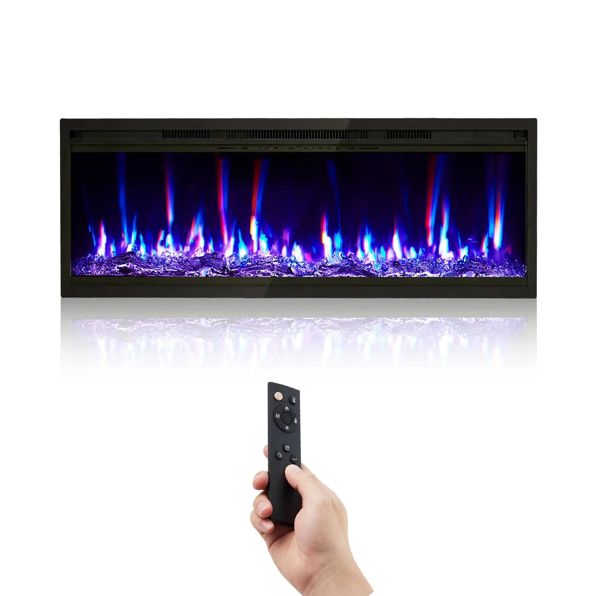Adoolla Ultra-Slim Electric Fireplace Heater With Remote Control