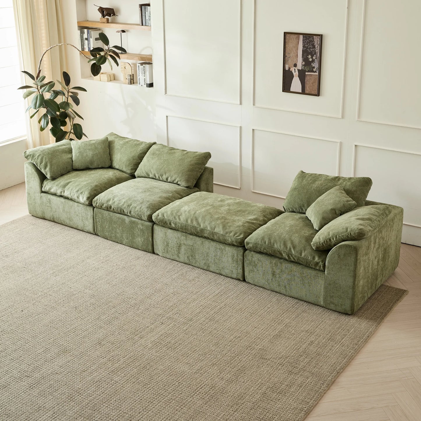 Yeflixvrau Contemporary L Shaped Modular Sectional Sofa